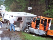 Truck & Trailer Jack-knifed